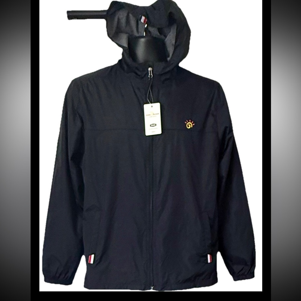 Jingle Bongala Boys Lightweight Hooded Black Raincoat 14-16/170 Windbreaker